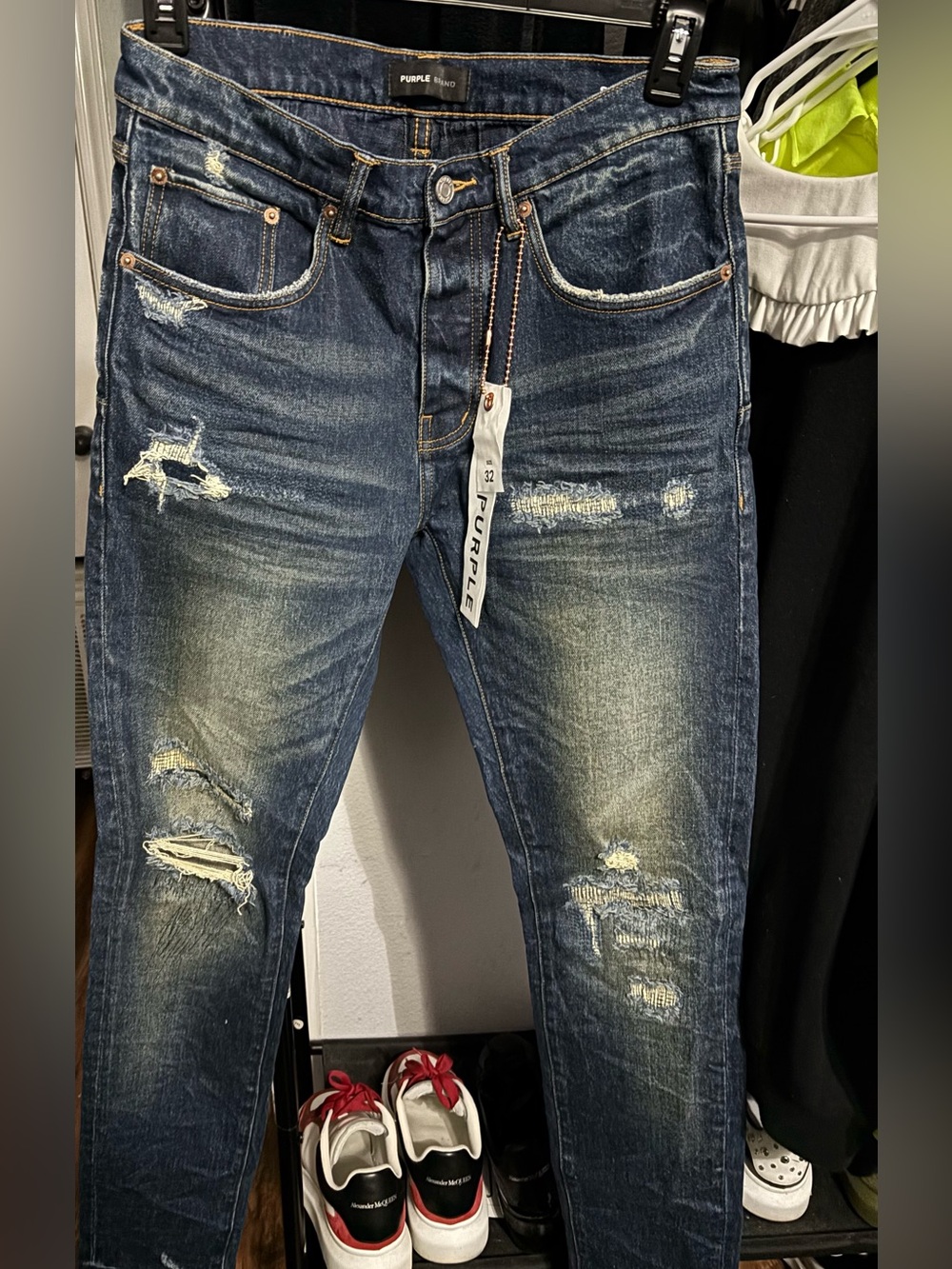 PO01 skinny jeans purple brand size 32